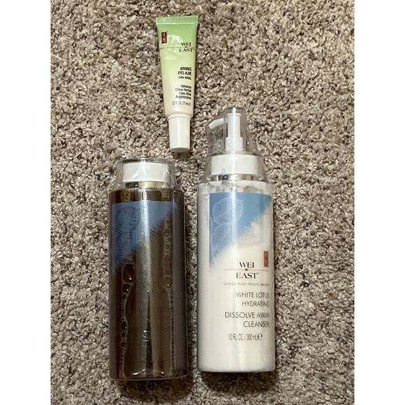 (3) WEI EAST White Lotus Cleanser & Toner & Eyes Alive NEW